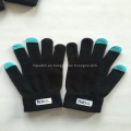 Guantes de pantalla táctil personalizados W / Logo - Negro